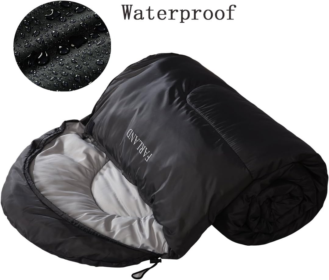 FARLAND Sleeping Bags 20℉ for Adults Teens Kids with Compression Sack Portable and Lightweight for 3-4 Season Camping, Hiking,Waterproof, Backpacking and Outdoors - Image 3