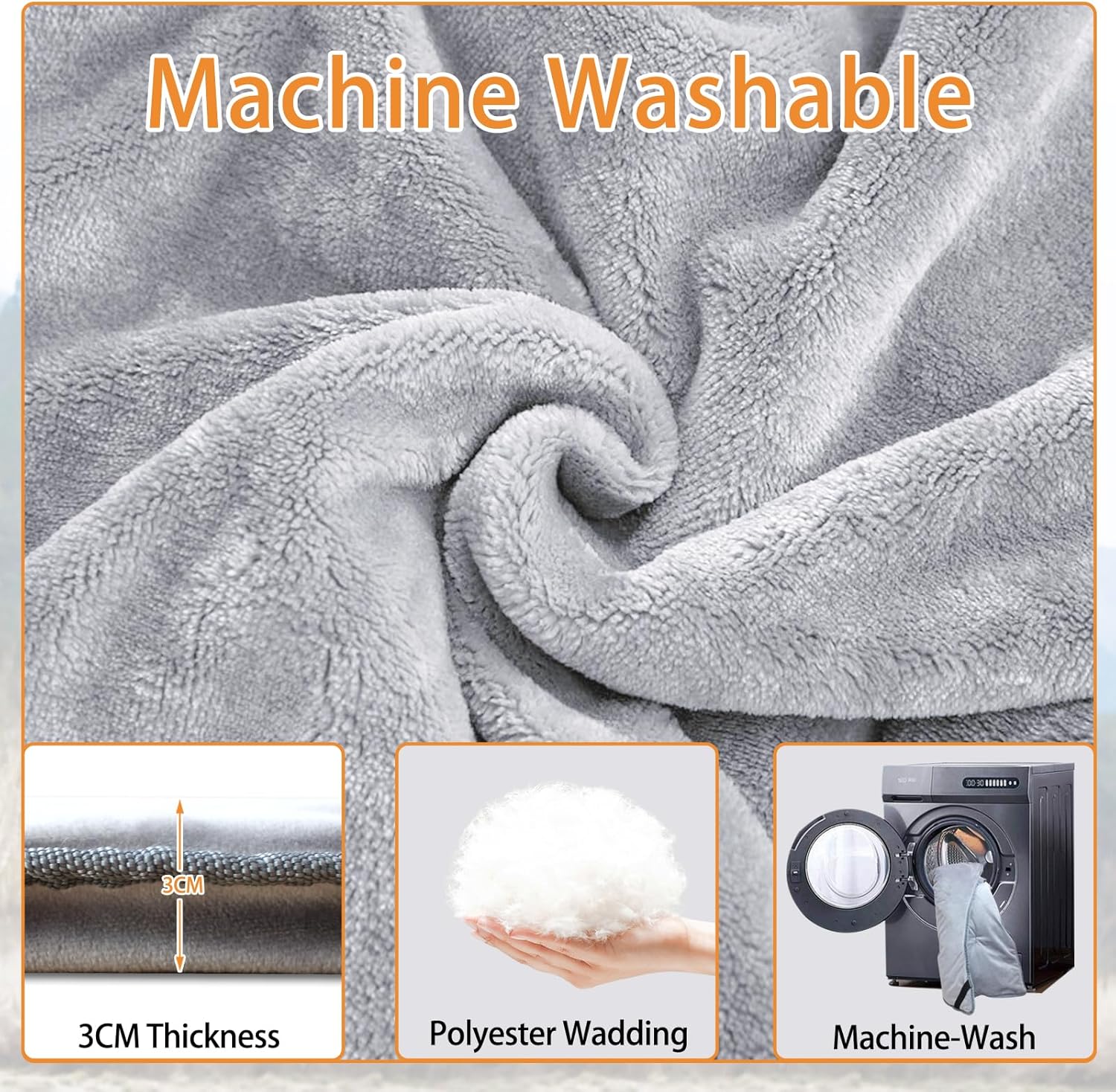 Reclining Camping Chair with Removable Footrest Lounge Chair with Headrest, Cotton Cushion, Portable Adjustable Folding Chairs for Adults - Image 4